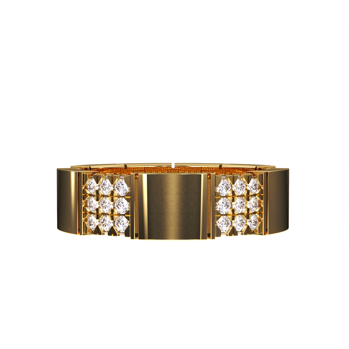 Elegant Lab-Grown Diamond Men's Wedding Band